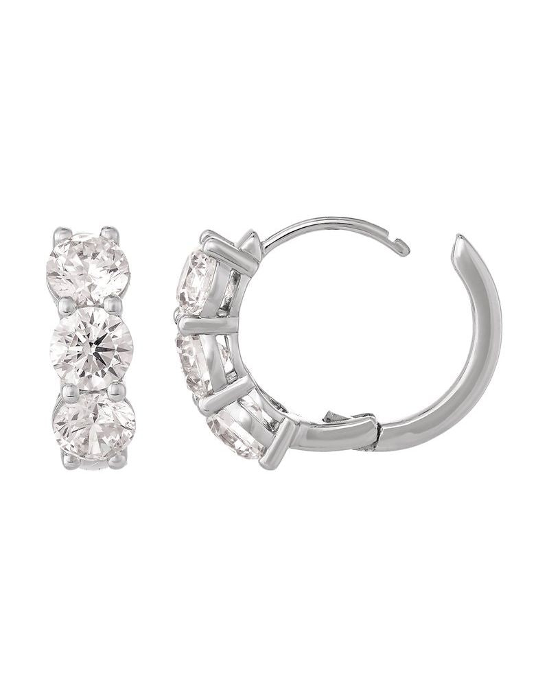 Brinco de Aro Cravejado em Ouro 14k com Diamantes de Laboratório – Modelo 2