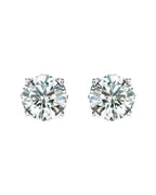 Brinco Ponto de Luz Solitário em Ouro 14k com Diamantes de Laboratório