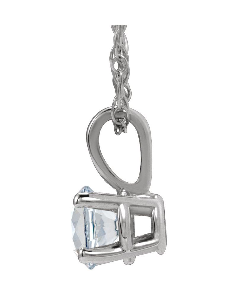 Colar Pedra do Mês Infantil em Ouro 14k com Diamantes Naturais