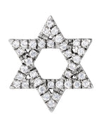 Pingente Estrela de Davi em Ouro 14k com Diamantes de Laboratório