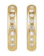 Brinco de Aro Cravejado Leve em Ouro 14k com Diamantes Naturais