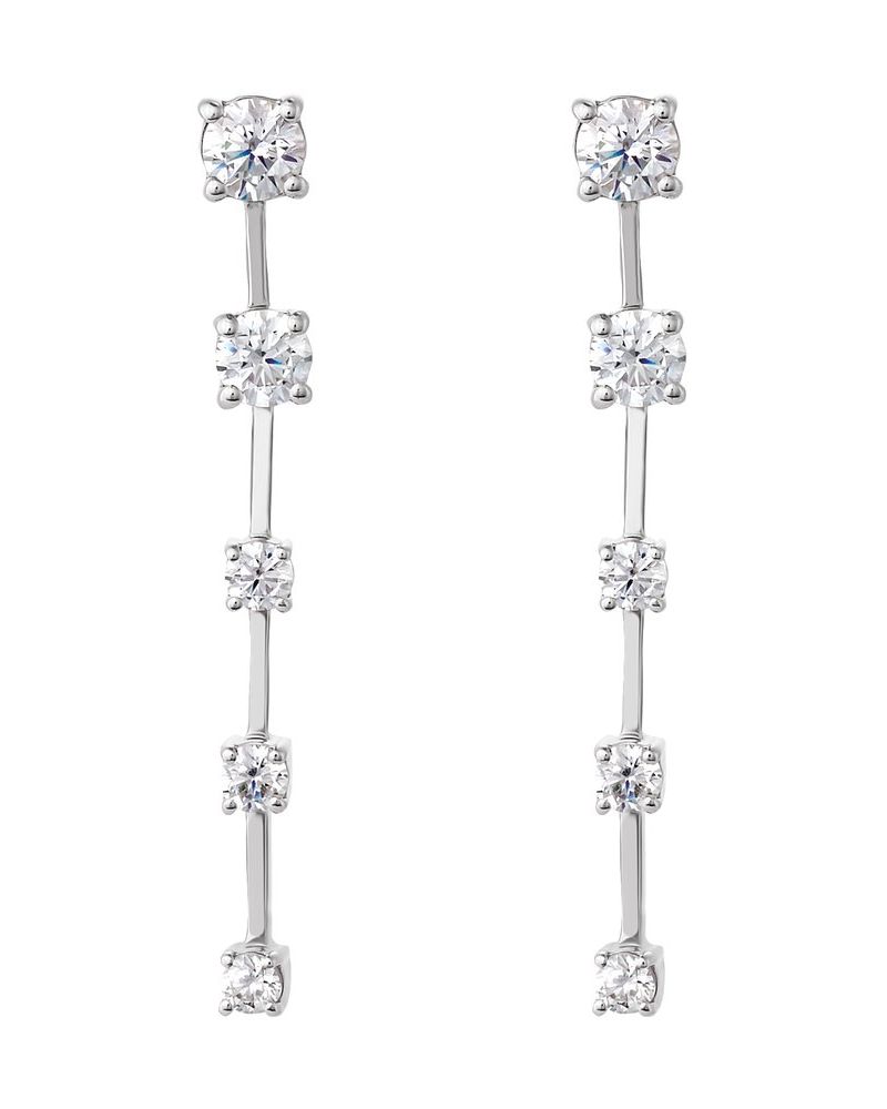 Brinco Pendente Cravejado em Ouro 14k com Diamantes de Laboratório – Modelo 2