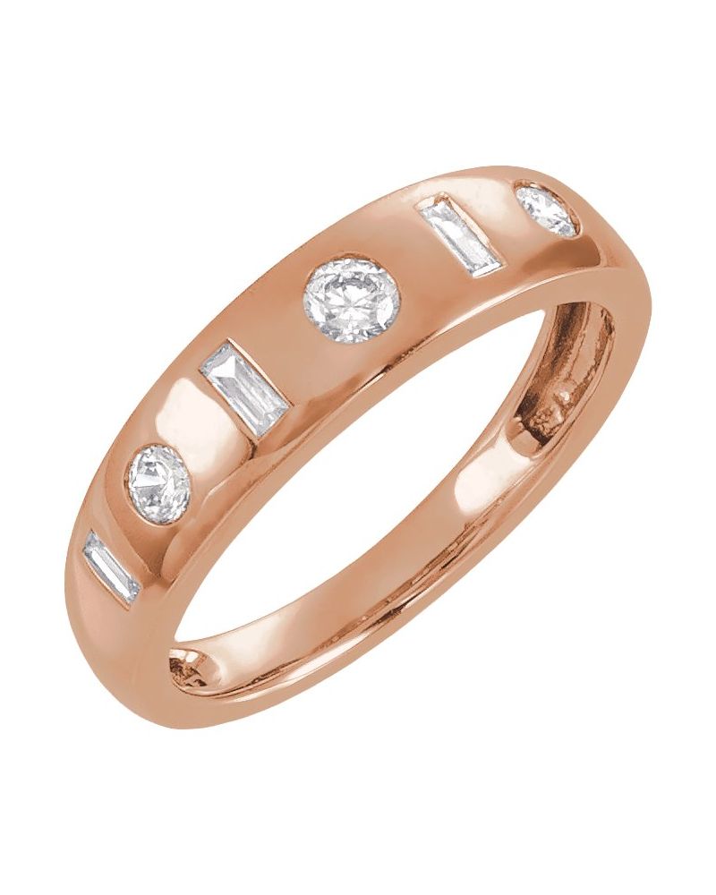 Anel Cravejado em Ouro 14k com Diamantes de Laboratório – Modelo 7