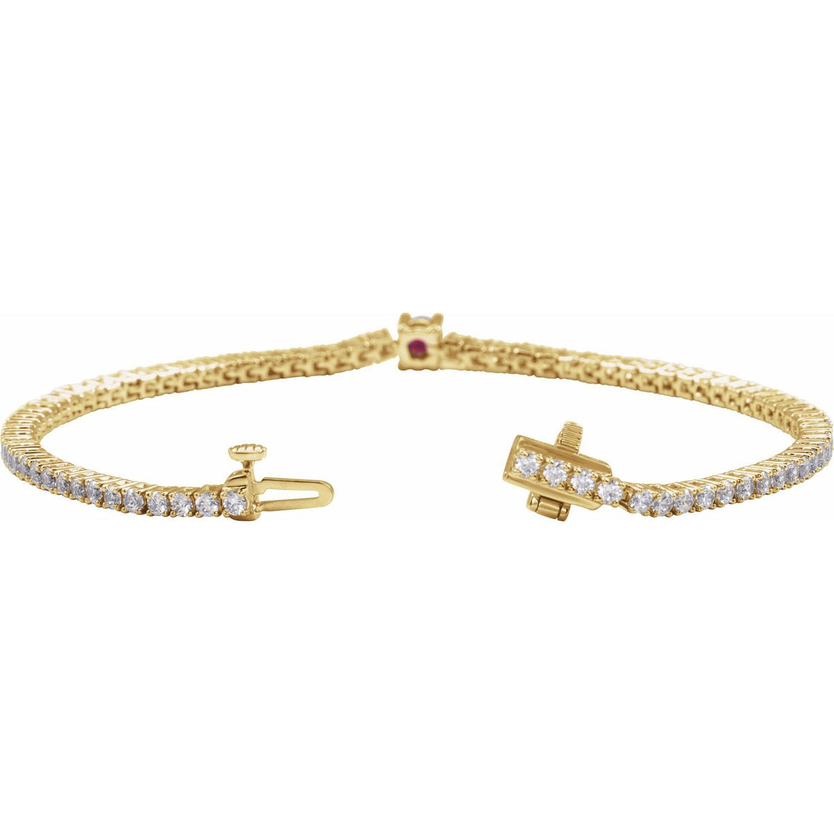 Pulseira riviera rubi – Ouro Amarelo 14k