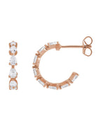 Brinco de Aro Cravejado em Ouro 14k com Diamantes de Laboratório – Modelo 13