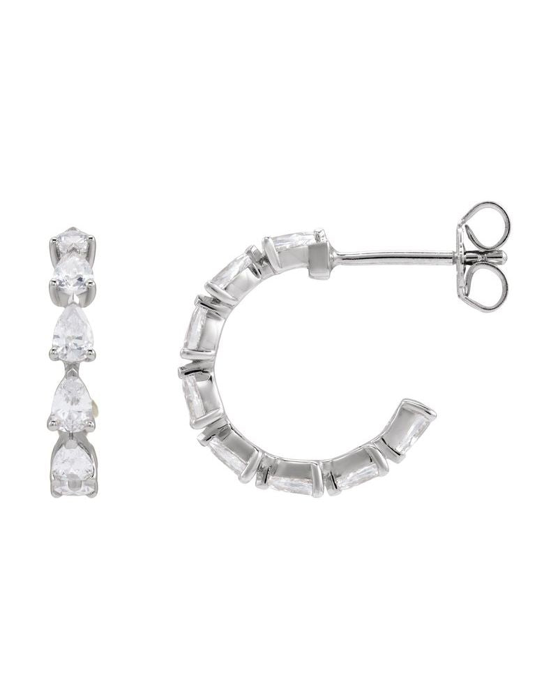 Brinco de Aro Cravejado em Ouro 14k com Diamantes de Laboratório – Modelo 13