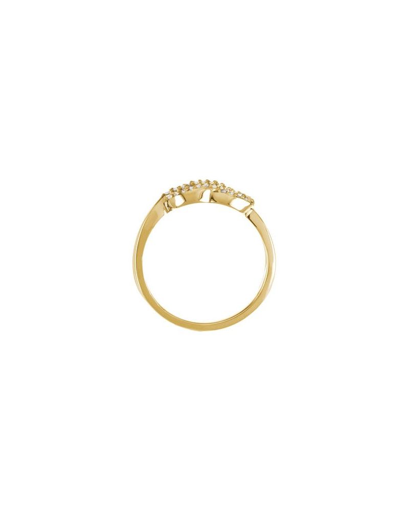 Anel Nó Cravejado em Ouro 14k com Diamantes Naturais – Modelo 5