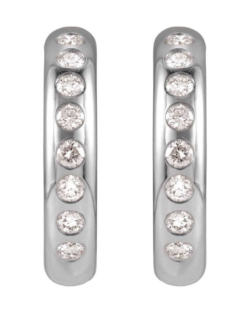 Brinco de Aro Cravejado Leve em Ouro 14k com Diamantes Naturais
