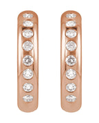 Brinco de Aro Cravejado Leve em Ouro 14k com Diamantes Naturais