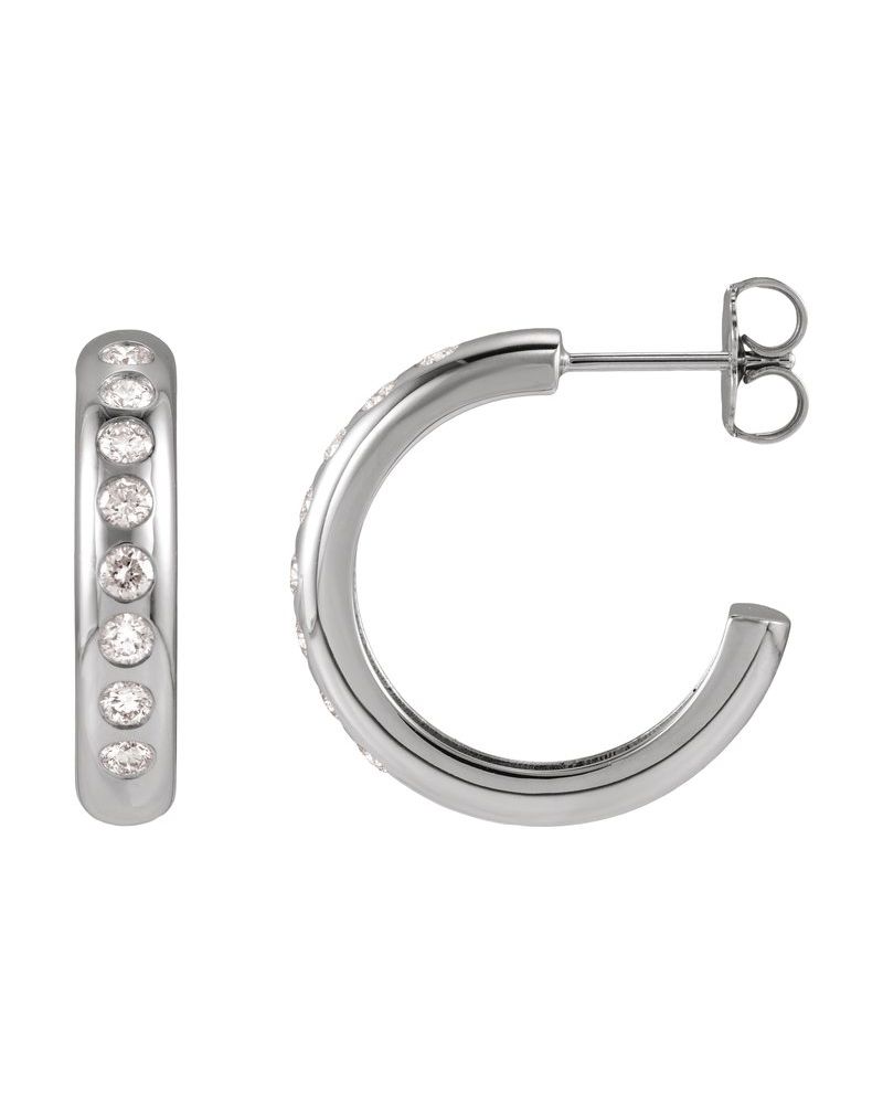 Brinco de Aro Cravejado Leve em Ouro 14k com Diamantes Naturais