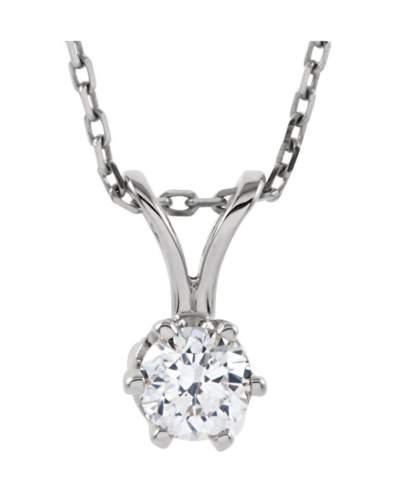 Colar Solitário em Ouro 14k com Diamantes Naturais – Modelo 22