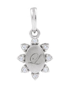 Pingente para Gravação Cravejado em Ouro 14k com Diamantes de Laboratório – Modelo 3