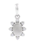 Pingente para Gravação Cravejado em Ouro 14k com Diamantes de Laboratório – Modelo 3