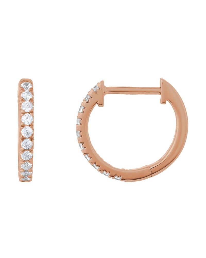 Brinco de Aro Cravejado em Ouro 14k com Diamantes de Laboratório – Modelo 14