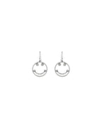 Brinco Carinha Sorridente Cravejado em Ouro 14k com Diamantes Naturais