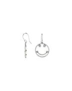 Brinco Carinha Sorridente Cravejado em Ouro 14k com Diamantes Naturais