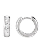 Brinco Huggie Cravejado em Ouro 14k com Diamantes Naturais – Modelo 3