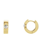 Brinco de Aro com Dobradiça em Ouro 14k com Diamantes Naturais – Modelo 5