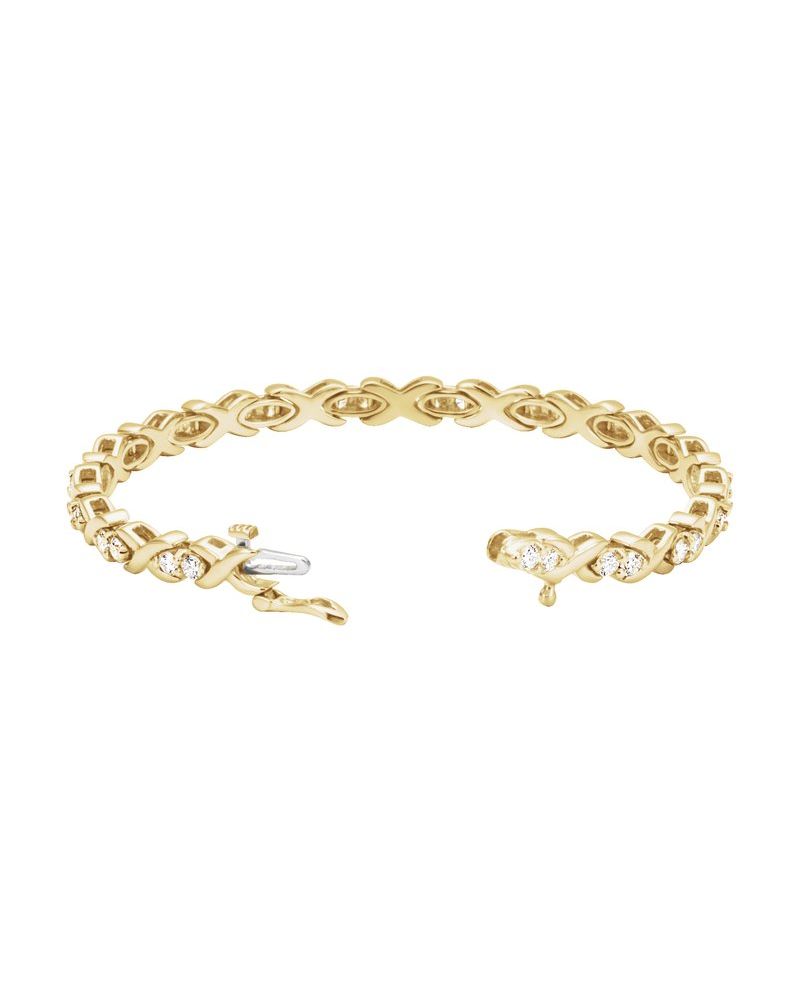 Pulseira Riviera Cravejada em Ouro 14k com Diamantes Naturais – Modelo 6