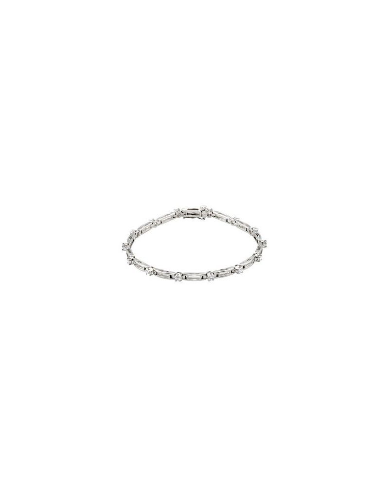 Pulseira Riviera em Ouro 14k com Diamantes Naturais – Modelo 16
