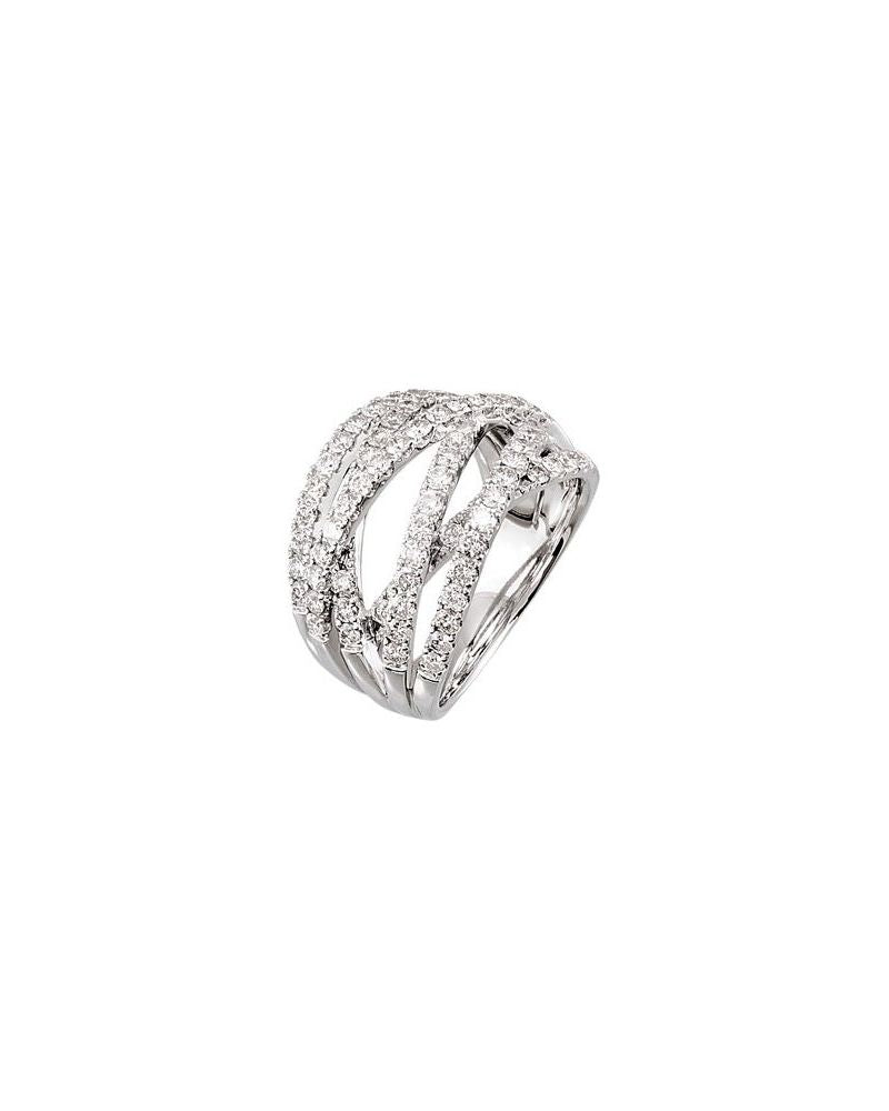 Anel Entrelaçado em Ouro 14k com Diamantes Naturais – Modelo 27