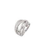 Anel Entrelaçado em Ouro 14k com Diamantes Naturais – Modelo 27