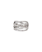 Anel Entrelaçado em Ouro 14k com Diamantes Naturais – Modelo 27