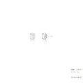 Brinco de Prata 925 com Pedra Oval Moissanite 5x7mm