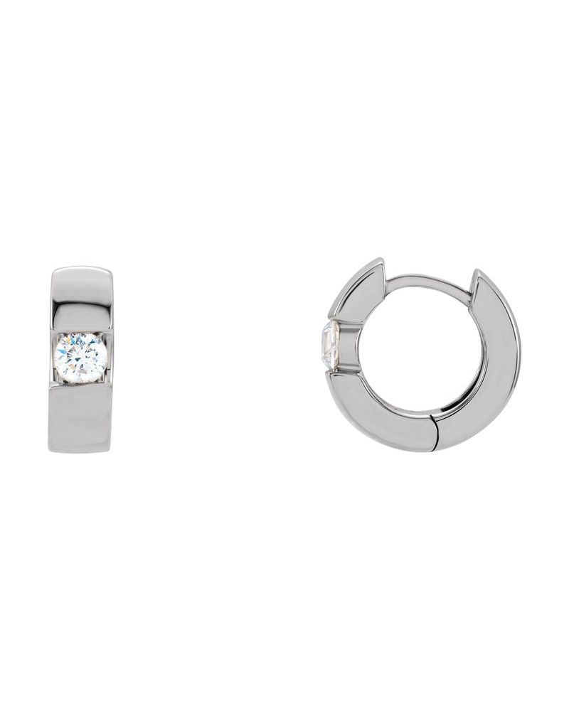 Brinco de Aro com Dobradiça em Ouro 14k com Diamantes Naturais – Modelo 5