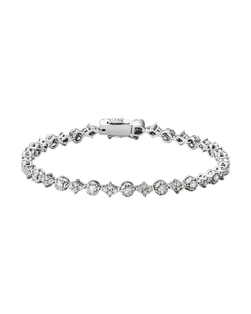 Pulseira Riviera em Ouro 14k com Diamantes Naturais – Modelo 10