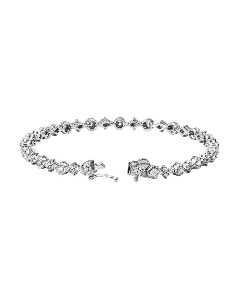 Pulseira Riviera em Ouro 14k com Diamantes Naturais – Modelo 10
