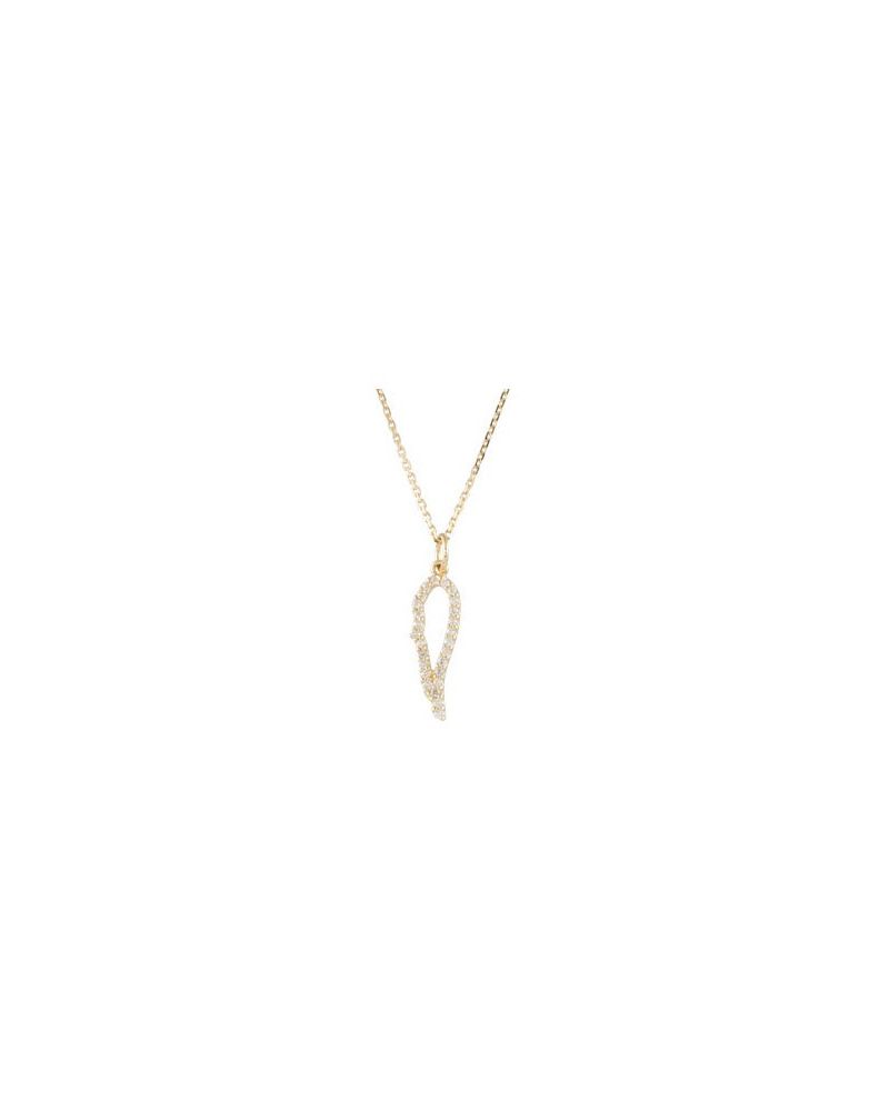 Colar Asa de Anjo em Ouro 14k com Diamantes Naturais