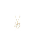 Colar Anjo em Ouro 14k com Diamantes Naturais