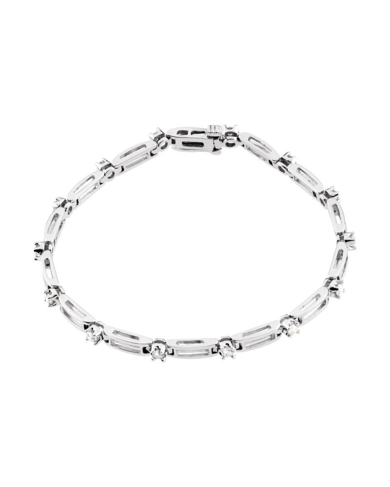 Pulseira Riviera em Ouro 14k com Diamantes Naturais – Modelo 25