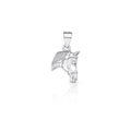Pingente de Prata 925 de Cavalo Texturizado