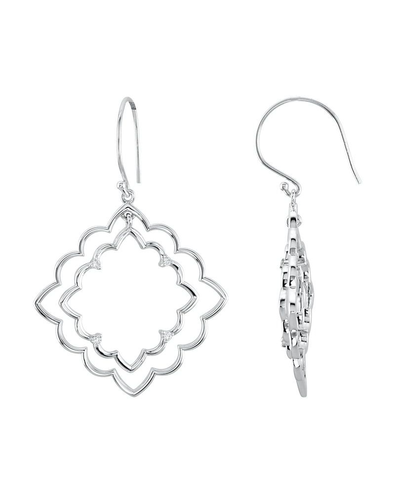 Brinco Pendente Cravejado em Ouro 14k com Diamantes Naturais – Modelo 4