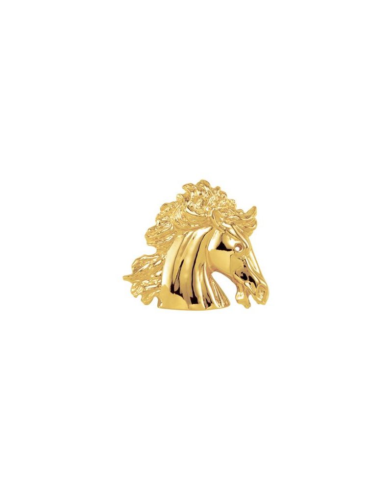 Pingente Cavalo Lipizzaner em Ouro 14k com Diamantes Naturais