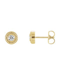 Brinco Torcido em Ouro 14k com Diamantes Naturais
