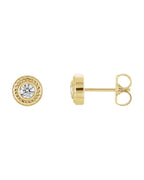 Brinco Torcido em Ouro 14k com Diamantes Naturais