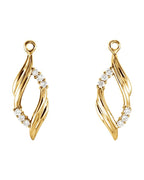 Jaqueta para Brinco Cravejada em Ouro 14k com Diamantes Naturais – Modelo 5