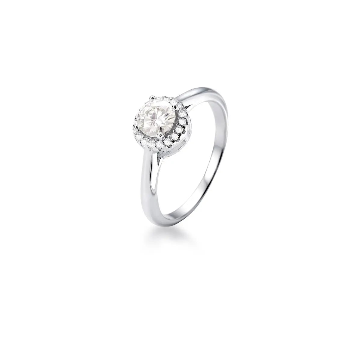 Anel de Prata 925 com Moissanite 5mm