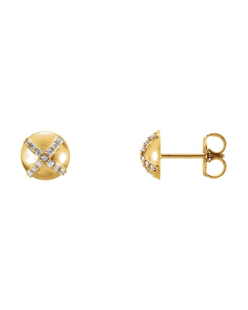 Brinco Ponto de Luz Cravejado em Ouro 14k com Diamantes Naturais – Modelo 2