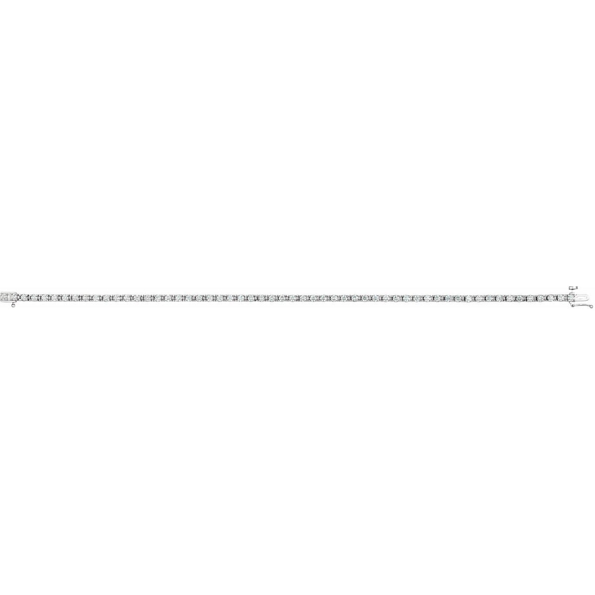 Pulseira Riviera em Ouro 18k com Diamantes Naturais – Ouro Branco 18k