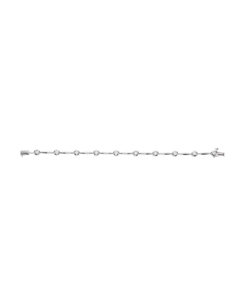 Pulseira Riviera Cravejada em Ouro 14k com Diamantes de Laboratório