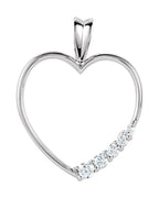 Pingente Trajetória Coração em Ouro 14k com Diamantes Naturais – Modelo 3
