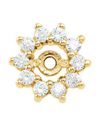 Jaqueta para Brinco Halo em Ouro 14k com Diamantes Naturais – Modelo 7