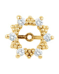 Jaqueta para Brinco Halo em Ouro 14k com Diamantes Naturais – Modelo 23