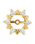 Jaqueta para Brinco Halo em Ouro 14k com Diamantes Naturais – Modelo 23