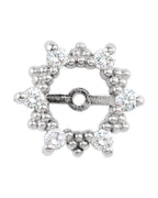 Jaqueta para Brinco Halo em Ouro 14k com Diamantes Naturais – Modelo 23