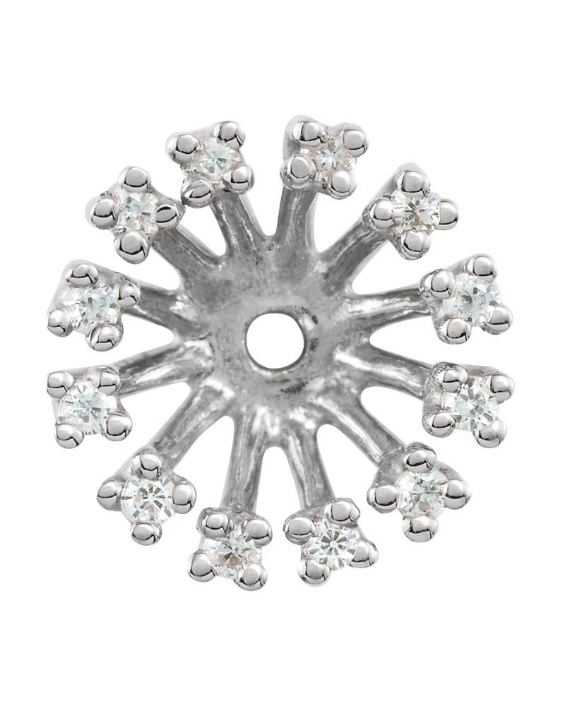 Jaqueta para Brinco Halo em Ouro 14k com Diamantes Naturais – Modelo 20